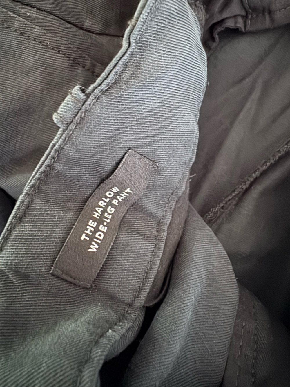 Madewell The Harlow Wide-Leg Pant in Drapey Twill Black 4 - Picture 9 of 11